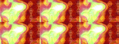 Düz Çiçek Elementleri Tasarımı. Renkli Bahar Teması eskiz kalıbı. Chichi 'nin kumaş kalıbını çiz. Raster illüstrasyonu. Çiçek deseni.