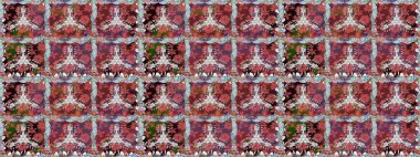 Çiçekler, dallar, bitkiler ve çiçekler. El çizimi. Güzel kumaş deseni. Raster illüstrasyonu.