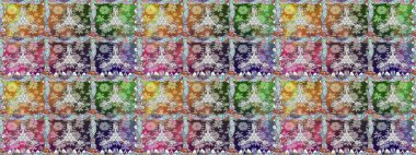 Tarafsız renklerde şirin bir çiçek deseni. Renkli Bahar Temalı Kusursuz Arkaplan. Düz Çiçek Elementleri Tasarımı. Raster Modaya uygun kumaş deseni.