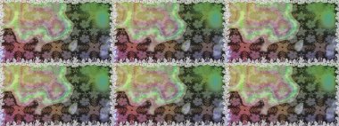 Raster illüstrasyonu. Asya tekstil tarzında. Düz Çiçek Elementleri Tasarımı. Kusursuz çiçek deseni. Güzel kumaş deseni. Renkli Bahar Teması Kusursuz Arkaplan.