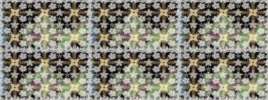 Parlak renkli çiçekleri ve gri renkli yaprakları olan kusursuz çiçek desenleri. Halk tarzı. Modern çiçek arkaplanı. Moda baskıları için zarif bir şablon.