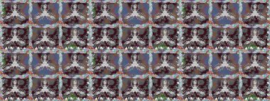 Kusursuz süs izi. Tebrik kartı geçmişi, boyama kitabı, arkaplan ve tekstil için kullanılabilir. Sınır Kızılderili çiçekli paisley patten. Raster Henna tarzı. Etnik Mandala havlusu.