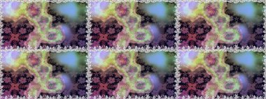 Çiçekli, suluboya desenli kusursuz çiçek deseni. Tarafsız renklerde çiçekler. Düz Çiçek Elementleri Tasarımı. Raster illüstrasyonu. Renkli Bahar Teması Kusursuz Arkaplan.