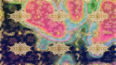 Küçük bir alan derinliği. Altın kaplamalı pembe zemin. Oyma. Pembe renkli ve altın elementli desen. Klasik mobilya tarzı. Eskiz öğesi ahşap oyma. Patina. Lüks mobilyalar..