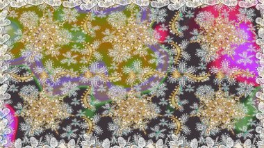 Gri renkli Raster altın deseni. Altın kar taneleri basit, pürüzsüz desen. Kış sembolü, Mutlu Noeller, Mutlu yıllar 2019. Soyut duvar kağıdı, ambalaj dekorasyonu.