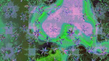 Noel süsleri ve Noel süsleri. Raster Noel soyut renkli arkaplan ve düşen kar tanesi.