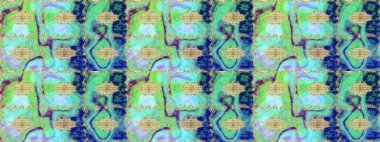 Raster geleneksel altın eskiz deseni mavi renklerde. Barok tarzında eskiz doğulu süsü..