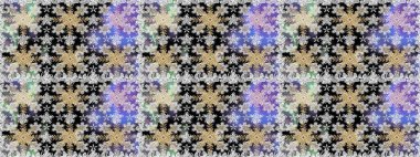 Gri renklerde ve altın elementlerle kusursuz klasik desen. Noel, kar tanesi, yeni yıl. Gri renklerde altın desenli altın elementler.