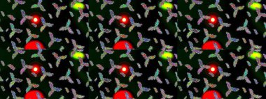 Noel kar taneleri ile arka plan. Raster Noel renkli arka plan ile sevimli kar tanesi. Kış arka plan. Raster illüstrasyon.