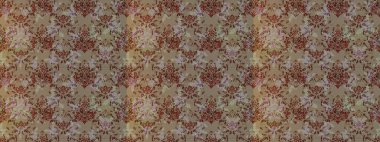 Çiçekli zambakların eskiz geçmişi. Çiçek tasarımı için inanılmaz bir kolaj cenneti tarzı. Parlak çiçekli kolaj çiçekleri bej, gri ve kahverengi.