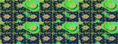 Damask eskiz süsü. Geleneksel raster ve altın desen. Yeşil renkler üzerinde klasik oryantal desen.