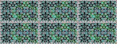 Arkaplan dokusu, duvar kağıdı, çiçek temalı renkler. Kabile sanatı boho baskısı, klasik çiçek arkaplanı. Soyut etnik raster pürüzsüz desen.