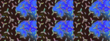 Xmas Frost kar taneleri izole edilmiş siluet sembolü. Kış Noel 'inde kar bembeyaz kristal element. Kar Tanesi raster simgesi arka plan kahverengi, mavi ve menekşe rengi. Meteoroloji buz koleksiyonu. Raster.