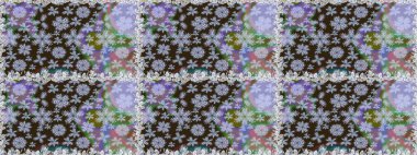 Tekstil, kumaş, kapaklar, duvar kağıtları, baskı, naylon, yapıştırma, örgü, dekupaj için çiçeksiz arkaplan. Millefleur 'lar. Küçük nötr çiçeklerle oldukça kaliteli besin torbası deseni.