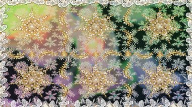 Kusursuz altın desenli bukleler. Gri renklerde kusursuz desen. Doğu tarzı arabesk tarzında altın elementler. Raster altın pürüzsüz desen.