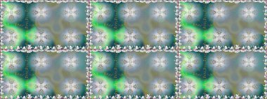 Gri renkli gri papatya deseni. Gri renklerde. Raster illüstrasyonu.