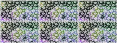 Düz Çiçek Elementleri Tasarımı. Gri renkli çiçekler. Renkli Bahar Temalı Kusursuz Arkaplan. Sevimli çiçek raster deseni.