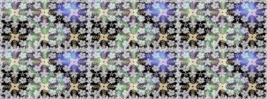 Gri renkli çiçekler. Raster Illustrasyon 'da moda olmayan çiçek deseni. Düz Çiçek Elementleri Tasarımı. Renkli Yaz Temalı Kusursuz Arkaplan.