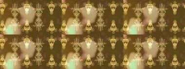 Kar tanesi süsü Raster illüstrasyonu. Güzel süs eşyası. Kahverengi, nötr ve bej renkli kar tanesi süsü. Kar taneleri izole edildi.