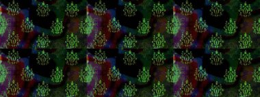 Raster illüstrasyonu. Çiçekli güzel suluboya desen. Siyah renklerde.