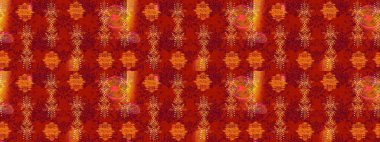 Kırmızı, turuncu ve mor renkli kar taneleri. Renkli arka planda izole tatlı kar taneleri. Kar tanesi raster deseni. Raster illüstrasyonu.