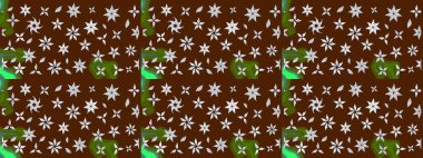 Raster illüstrasyonu. Kar tanesi süsleme deseni. Arkaplanda soyut kar taneleri olan düz tasarım. Kar taneleri arka planda. Kar taneleri deseni.