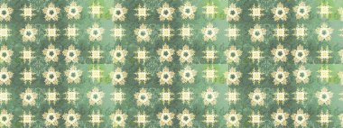 Kumaş, tekstil, duvar kağıdı baskısı için. Eskiz geçmişi. Tomurcukları çiçek olan sevimli bir çiçek deseni. Raster. Eski usul. Raster illüstrasyonu.