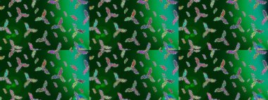 Kar taneleri deseni. Raster illüstrasyonu. Soyut kar taneleri arkaplanda izole edilmiş düz dizayn. Raster kar taneleri arka planda. Kar tanesi renkli desen.