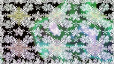 Raster illüstrasyonunda kusursuz çiçek deseni. Süslü kumaş deseni. Renkli Bahar Temalı Kusursuz Arkaplan. Düz Çiçek Elementleri Tasarımı.