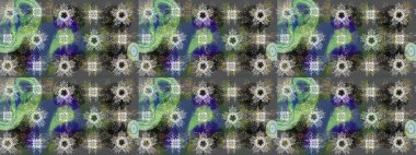 Raster resim. Renk arka plan üzerinde izole soyut kar taneleri ile düz tasarım. Raster kar taneleri arka plan. Snowflakes desen. Kar tanesi renkli desen.