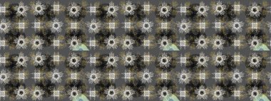 Kar tanelerinin soyut arkaplanlı Noel şablonu. Noel ve yeni yıl moda baskıları için tatil tasarımı. Gri, nötr ve kahverengi renkler. Raster illüstrasyonu.