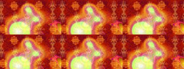 Raster. Düz Çiçek Elementleri Tasarımı. Renkli Bahar Teması çizim şablonu.