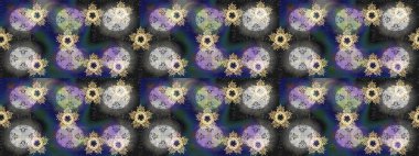 Gri, nötr ve mor renkli kar taneleri. Renkli arka planda izole tatlı kar taneleri. Raster illüstrasyonu.