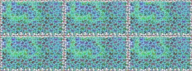 Kelebeklerle kusursuz desen. Mavi ve yeşil. Kumaş, kağıt, ambalaj kağıdı ve duvar kağıdı tasarımı için sevimli bir arkaplan.