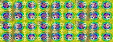 Çiçek Elementleri 'nin soyut geçmişi. Raster illüstrasyonu. Sarı, yeşil ve mavi renkler üzerine tasarım. Raster kış deseni.