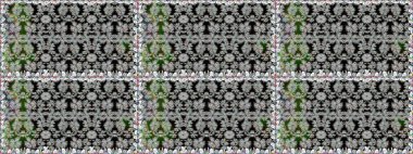 Raster düz çiçekleri pürüzsüz desen. Gri renkli çiçekler. Tasarım hediye paketi, tebrik kartları, posterler ve afiş tasarımı.