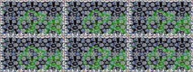 Raster Henna dövme stili. Tekstil, tebrik kartı, boyama kitabı, telefon kılıfı baskısı için kullanılabilir. Etnik Mandala süsü. Hint çiçekli desenli şal desenli..