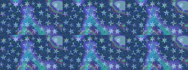 Klasik çiçek tasarımı elementleri. Raster illüstrasyonu. Mavi kıvırcık çiçekler mavi renkte şekillenir.