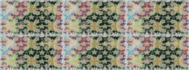 Raster Hip kumaş deseni. Kusursuz Vintage Çiçek Deseni.