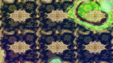 Antika altın tekrarlanabilir duvar kağıdı. Damask çizim kalıbı arka planı tekrarlıyor. Gri renklerdeki altın element. Barok tarzında altın çiçek süsü..