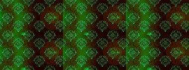 Çiçeksiz desenli arka plan. Yeşil, kahverengi ve siyah renkli çiçekler. Tişört baskısı için çiçek boyama rasteriName.