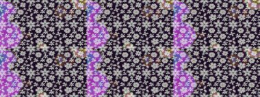 Üzerinde gri renkte karalamalar olan çiçek desenleri çiz. Raster illüstrasyonu.