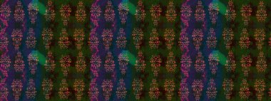 Çiçekli, yapraklı, çiçek desenli eskiz. Raster illüstrasyonu. El çizimi.