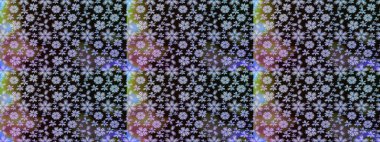 Küçük siyah çiçeklerle oldukça eski bir besin torbası deseni. Tekstil, kumaş, kapaklar, duvar kağıtları, baskı, paket, koleksiyon defteri, örgü, dekupaj için çiçek arkaplanı..