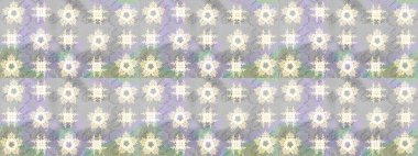 Raster illüstrasyonundaki çiçek desenli çizim. Düz Çiçek Elementleri Tasarımı. Renkli Bahar Teması eskiz kalıbı. Tarafsız renklerde çiçekler.