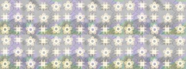 Raster illüstrasyonundaki çiçek desenli çizim. Düz Çiçek Elementleri Tasarımı. Renkli Bahar Teması eskiz kalıbı. Tarafsız renklerde çiçekler.
