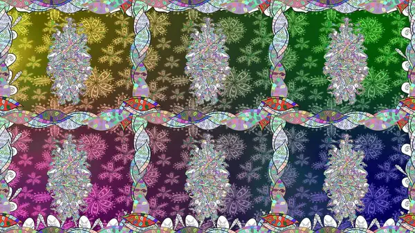 Tekstil, tebrik kartı, boyama kitabı, telefon kılıfı baskısı için kullanılabilir. Etnik Mandala süsü. Raster Henna dövme stili. Hint çiçekli desenli şal desenli..