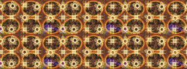 Renkli Bahar Teması eskiz kalıbı. Kahverengi renkli çiçekler. Düz Çiçek Elementleri Tasarımı. Çiçekle çizim deseni.