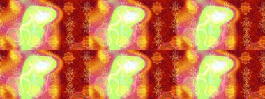 Kırmızı, turuncu ve sarı renklerde kar tanesi süsü. Kar tanesi süsü Raster illüstrasyonu. Güzel süs eşyası. Kar taneleri izole edildi.