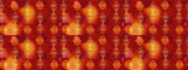 Kış kar tanesi, raster arka plan. Renkli arka planda izole kar taneleri. Yüzey için tekrarlanan doku, ambalaj kağıdı, kırmızı, turuncu ve sarı renkler. Raster illüstrasyonu.